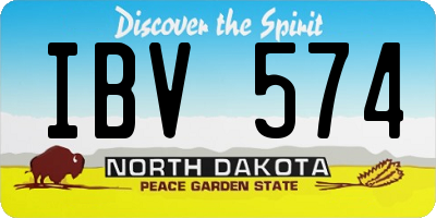 ND license plate IBV574
