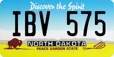 ND license plate IBV575