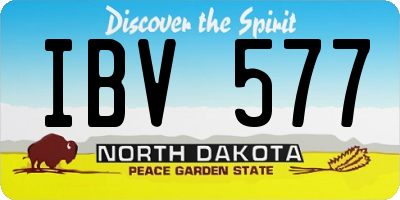 ND license plate IBV577