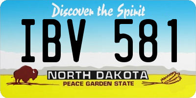 ND license plate IBV581