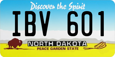 ND license plate IBV601