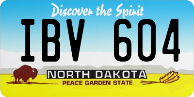 ND license plate IBV604