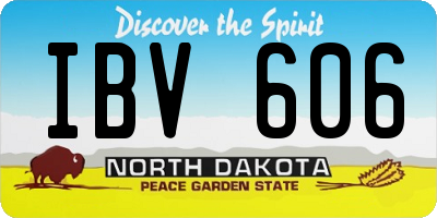 ND license plate IBV606