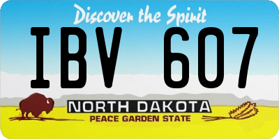 ND license plate IBV607
