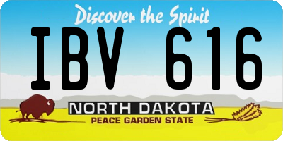 ND license plate IBV616