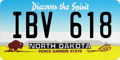 ND license plate IBV618
