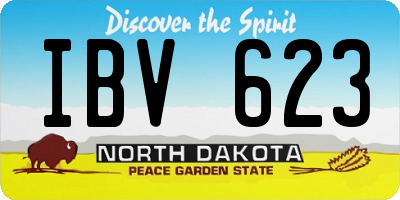 ND license plate IBV623