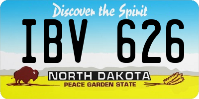 ND license plate IBV626