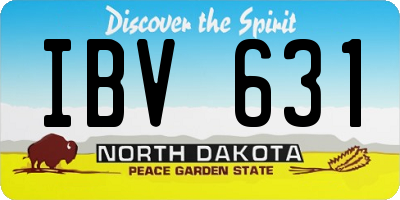 ND license plate IBV631