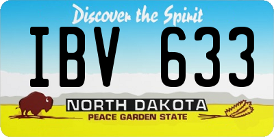 ND license plate IBV633