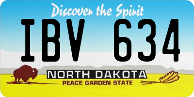 ND license plate IBV634