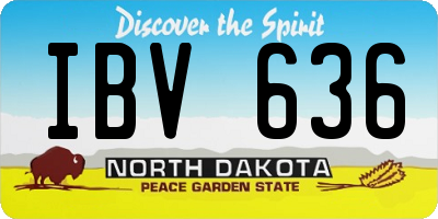 ND license plate IBV636