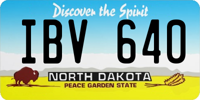 ND license plate IBV640
