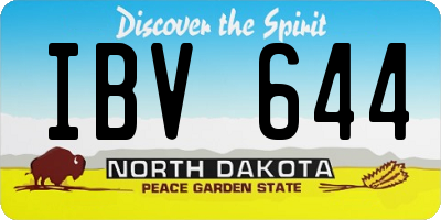ND license plate IBV644