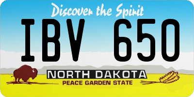 ND license plate IBV650
