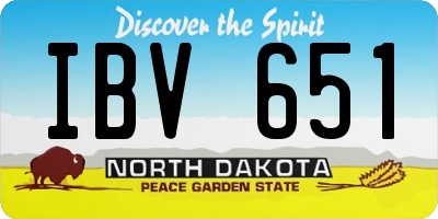 ND license plate IBV651