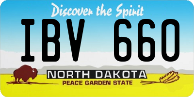 ND license plate IBV660