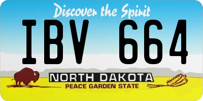 ND license plate IBV664