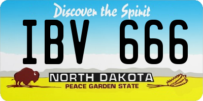 ND license plate IBV666