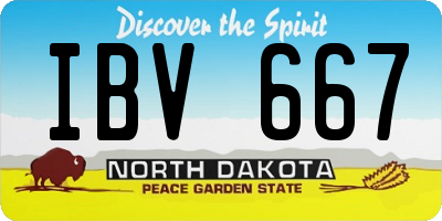 ND license plate IBV667