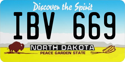 ND license plate IBV669