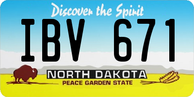 ND license plate IBV671