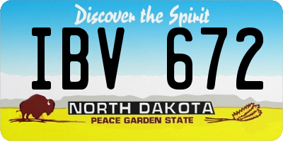 ND license plate IBV672