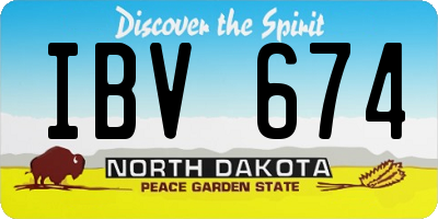 ND license plate IBV674