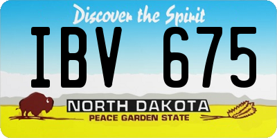 ND license plate IBV675