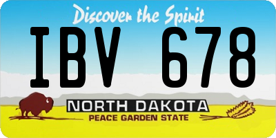 ND license plate IBV678