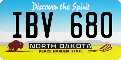 ND license plate IBV680