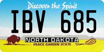 ND license plate IBV685