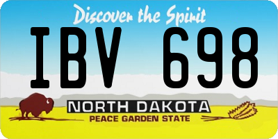 ND license plate IBV698