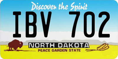 ND license plate IBV702