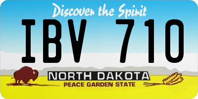 ND license plate IBV710