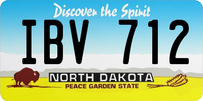 ND license plate IBV712