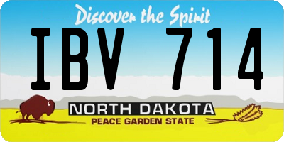 ND license plate IBV714