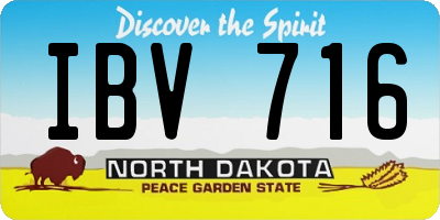 ND license plate IBV716