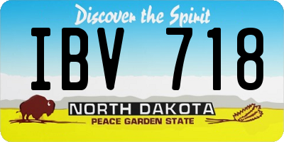 ND license plate IBV718