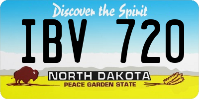 ND license plate IBV720