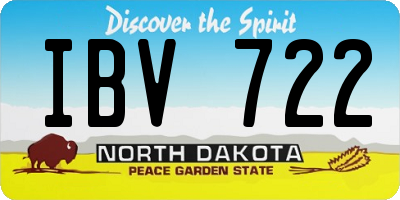 ND license plate IBV722