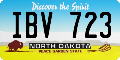 ND license plate IBV723