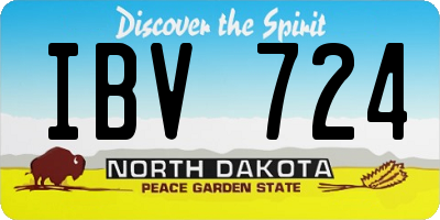 ND license plate IBV724