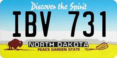 ND license plate IBV731
