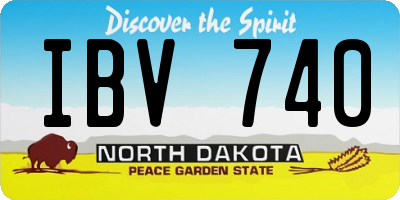 ND license plate IBV740