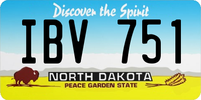 ND license plate IBV751