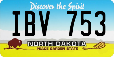 ND license plate IBV753
