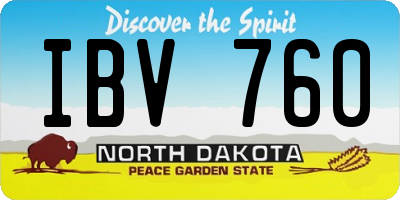 ND license plate IBV760