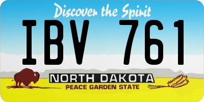 ND license plate IBV761