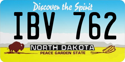 ND license plate IBV762